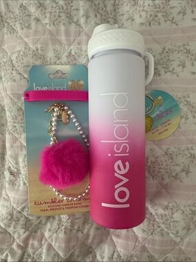 Love Island Water Bottle With Full Set of Tumbler Charms